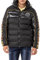 Cipo & Baxx Herren Steppjacke Winter Jacke Mantel Parka Kapuzenjacke Glanzoptik CM218 Schwarz L