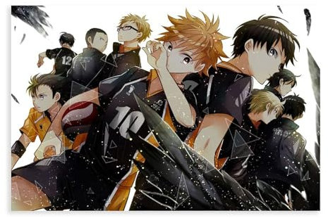 Anime Haikyuu Poster 7 Leinwand Poster Schlafzimmer Dekor Sport Landschaft Büro Zimmer Dekor Geschenk ungerahmt 30 x 45 cm