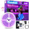 TENDIST 15M Schwarzlicht Led Streifen App Control, Blacklight Led Strip für Party mit Fernbedienung, Smart uv Lampe, 24v Neon Led Strip Selbstklebend für Halloween Deko, Wandteppich, Poster