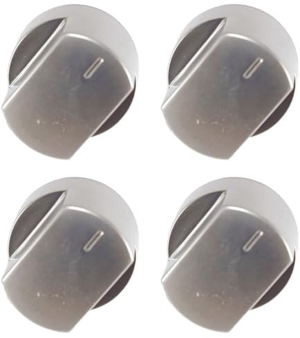 Ufixt Silver Replacement Compatible Cooker Oven Control Knob For Belling Stoves New World Pack of 4