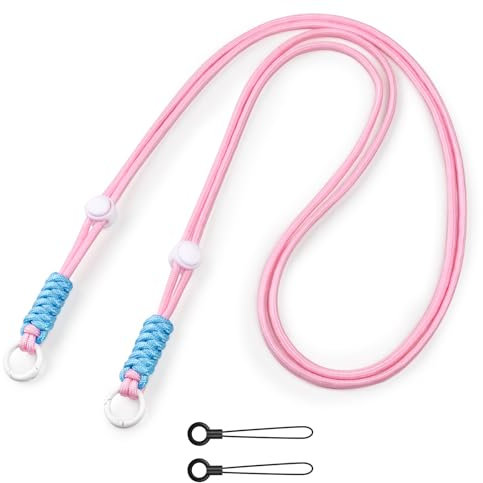 VOVMOEYA Kids Camera Strap,Children Neck Strap for Fujifilm Mini 12/11/9/8/7+,Long Crossbody Lanyard for Kid Camera/Badge Holder/Keys/Wallet Multi-Function Lanyard(Pink)