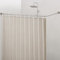 Crkmire L Form Duschvorhangstange, 99-175 cm x 139-216 cm Ecke Kein Durchhängen 90 Grad über Eck Gebogene Gardinenstange für Badezimmer, mit 12 Ringhaken und Deckenstütze Gebürstet