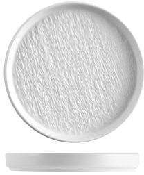 H&H-Skin, Set 6 piatti, in porcellana di alta qualità, ø 15 cm, bianco, piatti da portata, piatti da presentazione, piatti professionali per ho.re.ca