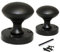 Betley Butterfly Matt Black Mortice Sprung Door Knob Set Pack Pair Round Victorian Door Knobs 56mm