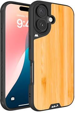 Mous Hülle für iPhone 16 Plus MagSafe Kompatibel Case - Limitless 6.0 - Bambus - Stoßfeste Handyhülle