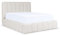 MEBLINI Carlos Polsterbett 180x200 mit Lattenrost und Matratze - Bubble Bett - Cloud - Marshmallow Bed - Kopfteil Bett mit Stauraum - Betten - 180x200 - Weiß Milch Boucle/H3