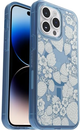 OtterBox Symmetry+ Clear Case for iPhone 14 Pro Max for MagSafe, Shockproof, Drop proof, Protective Thin Case, 3x Tested to Military Standard, Vintage Strawberry