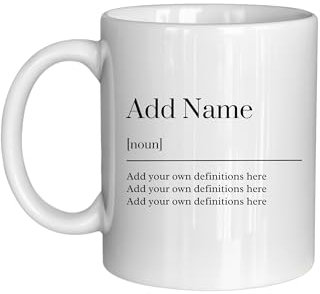 Customisable Dictionary Definition Style Coffee Mug – Personalised Mug, Personalised Gift, Funny & Unique Design – Perfect for Tea, Coffee, or Hot Chocolate – 11oz Ceramic Dictionary Mug