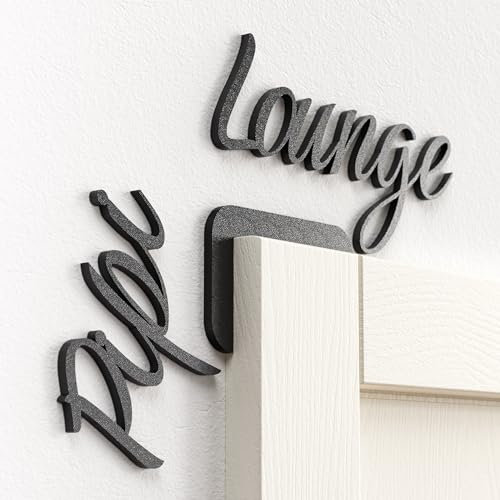 Modernes Tür Rahmen Schild Home | Beschriftung Pipi Lounge | Selbstklebend & langlebig | Wanddeko für Zuhause und Arbeitsräume | Deko für Badezimmer, Gästezimmer, Küche, Büro uvm.