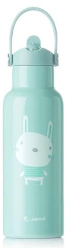 Jané Bouteille Isotherme, Thermos Bébé pour Liquides, 500 ml, Inox, Maintient la Température 24h au froid 12h au chaud, Sans BPA, Beige