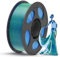 ANYCUBIC Silk PLA Filament, Dual Color Seide Filament 1,75mm, Kontrollierbarer Glanz 3D Drucker Filament, Seidentexturen Prächtige Farbe 1KG Silk Blau Grün