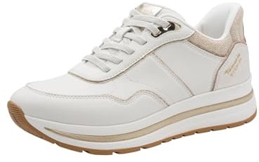 Tamaris Damen Sneaker Low, weiß, 41 EU