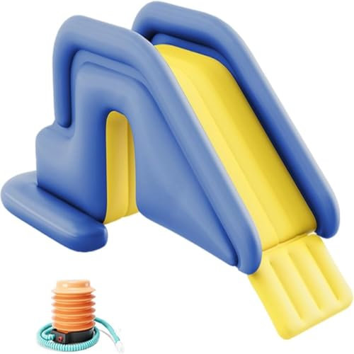 Toboganes de Agua de la Piscina, tobogán de Piscina Inflable, tobogán de natación de PVC(Gris)