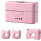 Funda protectora portátil de silicona para mini micrófono DJI MIC, color sólido, a prueba de golpes, impermeable, funda protectora de micrófono inalámbrico (2 TX+1 RX Set rosa)