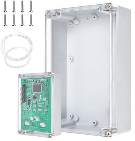 UHETLET 2 Stück externe Abzweigdose Elektrobox für den Außenbereich Anschlussdose IP65 wasserdicht Elektronikgehäuse Projekt mit transparentem Deckel (200 x 120 x 56 mm/100 x 68 x 50 mm)