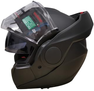Casco REVERSE MODULARE nero per MOTO e SCOOTER OMOLOGATO ECE 22.06 con PINLOCK