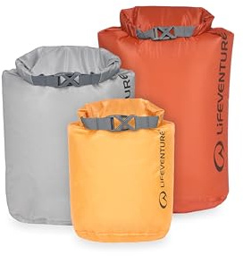 Lifeventure Ultralight Dry Bag, Siliconized Rip-Stop Fabric With Fully Taped Seams Lightweight Waterproof Dry Sack For Kayaking Camping Hiking Traveling Boating Water Sports