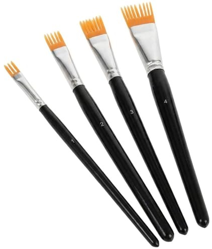 4PCS Paint Brush Comb Grainer Brush Set, Professional Artist Paint Brushes for Texture Painting, Oil Acrylic Watercolor Brushes for Artist Paintbrushes Perfect for Beginners and Experienced Artists