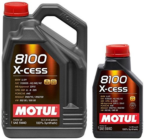 Motoröl DUO Motul 8100 x-cess 5W40, 6 Liters (1 x 5 Lts + 1 x 1 Lt)