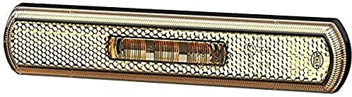 HELLA 2PS 013 302-021 Seitenmarkierungsleuchte - Begrenzungsleuchte | Anhänger - Wohnwagen - Shapeline Tech - LED - 12V - Anbau/geklebt - ADR/GGVS - Kabel: 250mm - Stecker: Flachsteckhülse