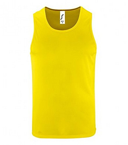 Sols Herren Sporty Performance Tank Top (L) (Neon Gelb)