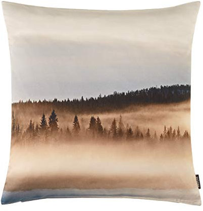 Proflax Kissenhülle Nebbia 6874 Nebel Wald 50x50 cm Natur