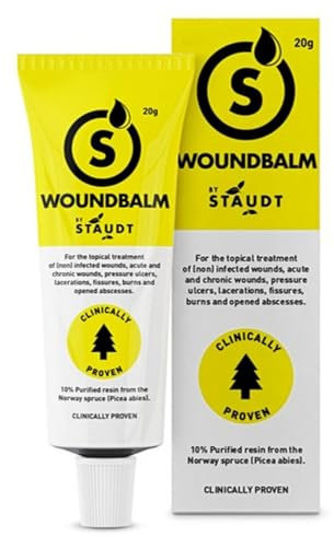 Baume Cicatrisant Staudt – Pommade Naturelle aux Propriétés Apaisantes – Crème de Soin pour la Cicatrisation et la Prévention des Cicatrices sur Coupures, Brûlures, Plaies Chirurgicales – 20g