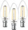 paul russells LED Candle Filament Light – 2.5W 25W Equivalent Replacement, 250LM Lumens, 2700K Warm White, SBC B15 Small Bayonet Cap C35 Bulbs – Bright Energy Saving Non-Dimmable Lamps - 3 Pack