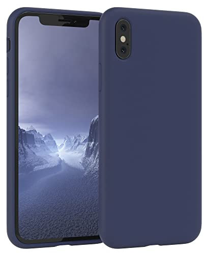 EAZY CASE - Silikon Hülle für iPhone XS Max Hülle weich stoßfeste Schutzhülle mit Kameraschutz Handyhülle iPhone XS Max Silikonhülle Dünn mit Premium Schutz TPU Cover Phone Case in Blau Dunkel