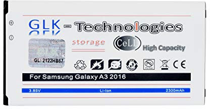 High Power Ersatzakku kompatibel mit Samsung Galaxy A3 2016 (A310F) BA310ABE | Original GLK-Technologies Battery | accu | 2300 mAh Akku | NEU