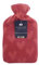 Fleece hot Water Bottles 2litre Multiple Designs Easy Removable Cover Soft and Cosy (Pink White Hearts)