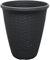 Muddy Hands 30 Litre Black Rattan Effect Large Plant Pot Outdoor Garden Tall Round Plastic Planter