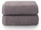 Top Towel - Plus - Große Badetücher - Badezimmerhandtücher - 2 Gesichts- oder Bidethandtücher - 30x50 cm - 100 % Baumwolle - Grau