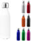TIENDA EURASIA® Botella de Agua de Aluminio, 550 ml, con Tapón de Seguridad, Acabado Brillante, Bidon para Camping, Gimnasio, Oficina, Botella Ligera y Resistente, Color Blanco