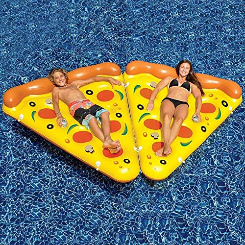 Luftmatratze Pool Schwimmring Erwachsene Airbetten PVC Wasser Aufblasbare Pizza Floating Row Floating Bett Erwachsene Kinder Universal Reiten Schwimmen Single zum Abkühlen im Pool