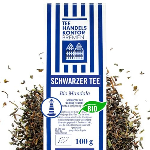 Hochwertiger, Loser Schwarzer Tee Bio Mandala lose | Schwarzer Tee 100 g lose | Loser Blatttee aus dem Teegarten Badamtam | TEE HANDELSKONTOR BREMEN