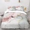 Tomifine Marble Bedding Set Marble Duvet Cover Set, Soft Microfiber Comforter Cover Quilt Cover Set Decorative 3 Piece (Double: 200 x 200 cm,Grey)