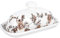 YARNOW Beurrier en avec Couvercle Beurrier De Ferme avec Couvercle Beurrier en Porcelaine Récipient À Fromage Décoratif pour Comptoir De Cuisine Blanc