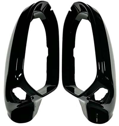 Spiegelabdeckung 2 Stück Seitenspiegelkappen Für Audi Für A6 C7 C7.5 S6 4G 2012 2013 2014 2015 2016 2017 2018 Rückansicht Wing Case SCHWARZ Rückspiegel Abdeckung (Farbe : 1)