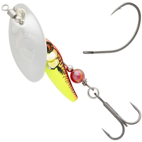 Savage Gear Sticklebait Spinner - Spinnköder, Größe/Gewicht/Farbe:Gr. 3/7.3g / Silver Red Yellow
