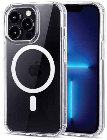 JProtect für iPhone 13 Pro Max Hülle für Magsafe (TOP Schutz & Magnetkraft) Magnetische Handyhülle Transparent für iPhone 13 Pro Max - Hülle Magnet für MagSafe Zubehör Case Stoßfest
