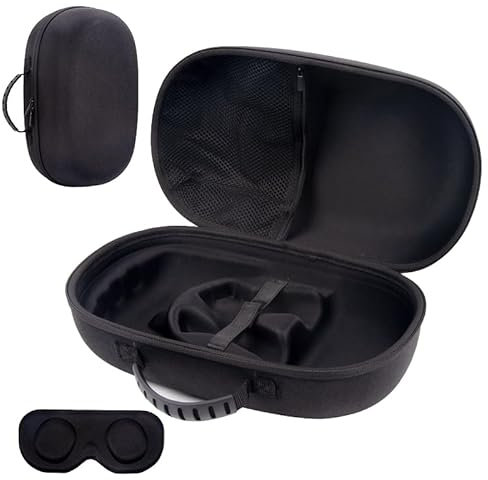 RuiDay Mate for Quest 3 Tasche,Harte Case for Oculus for Quest 3 Zubehör, Eva Reisetasche for Quest 3 Stoßfest Wasserdicht VR Tragetasche mit Verstellbarem Trageriemen und Einer Netztasche (B)