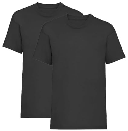 Listers Schoolwear Boys T-Shirt (Pack of 2) 100% Cotton 1-15 Years Black