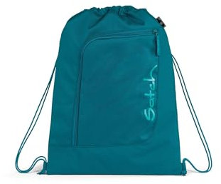 Satch Sportbeutel Turnbeutel für Mädchen und Jungen mit Reißverschlussfach, 12 Liter, Rucksack fixierbar