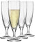 Krosno Prima Lumi Champagnergläser auf kurzem Stiel | Set von 4 | 4 x 160 ml | Crystalline | Perfekt für zu Hause, Restaurants und Partys | Bleifreies Glas | Kratzfest | Spülmaschinenfest