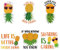 cosmisun Upside Down Pineapple Cruise Ship Door Decorations, 6 PCS Magnetic Stickers, Play Well with Others Ship Magnet Stickers