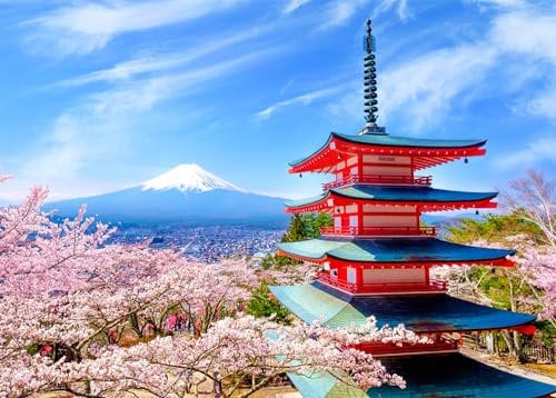 Puzzles 1000 Pieces Age 12+ for Adults jigsaw puzzles for adults 1000 Piece Puzzle Educational Games -Mount Fuji-Decoration Puzzle 1000 Pieces.