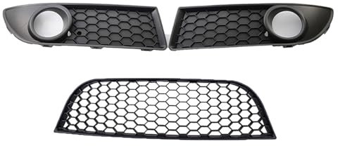 RUIHAHA Frontstoßstange Untere Nebelscheinwerfer Lampe Gitter Für VW Polo MK4 9N3 Facelift 2005 2006 2007 2008 2009 Rechts/Links Nebelscheinwerfer Gitter Frontstoßstange Zubehör,D-1 Set