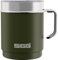 SIGG - Camp Thermobecher Travel Mug Roasted Green - Mit Tritan-Deckel & Henkel - Spülmaschinenfest - BPA-frei - 18/8-Edelstahl - Camping & Wandern - Dunkel Olivengrün - 0,36L