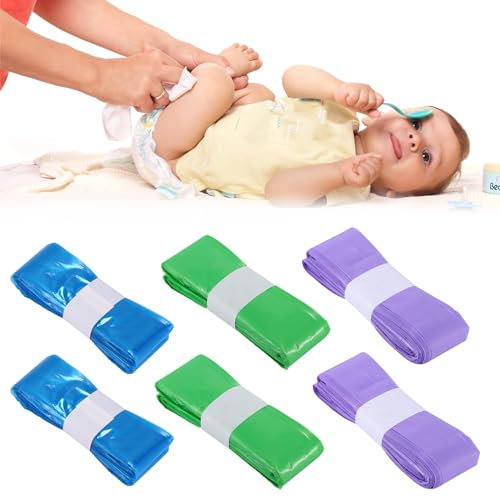 Nappy Disposal Bags, Nappy Bin Refills Bags Baby Diaper Bin Refills, 4.5m Diaper Bin Pail Disposal Bags Compatible with Angelcare/Tommee Tippee/Genie, hold upto 200 nappies